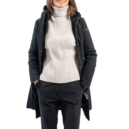 RRD Parka lungo Parka Donna lungo Winter Long Nero - Francavilla Moda